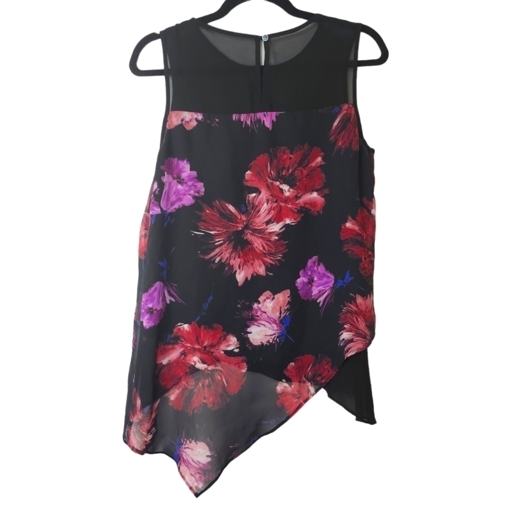 LE CHATEAU Chiffon Floral Sleeveless Top Size Small